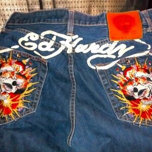 Ed Hardy blue jeans sz 38/34